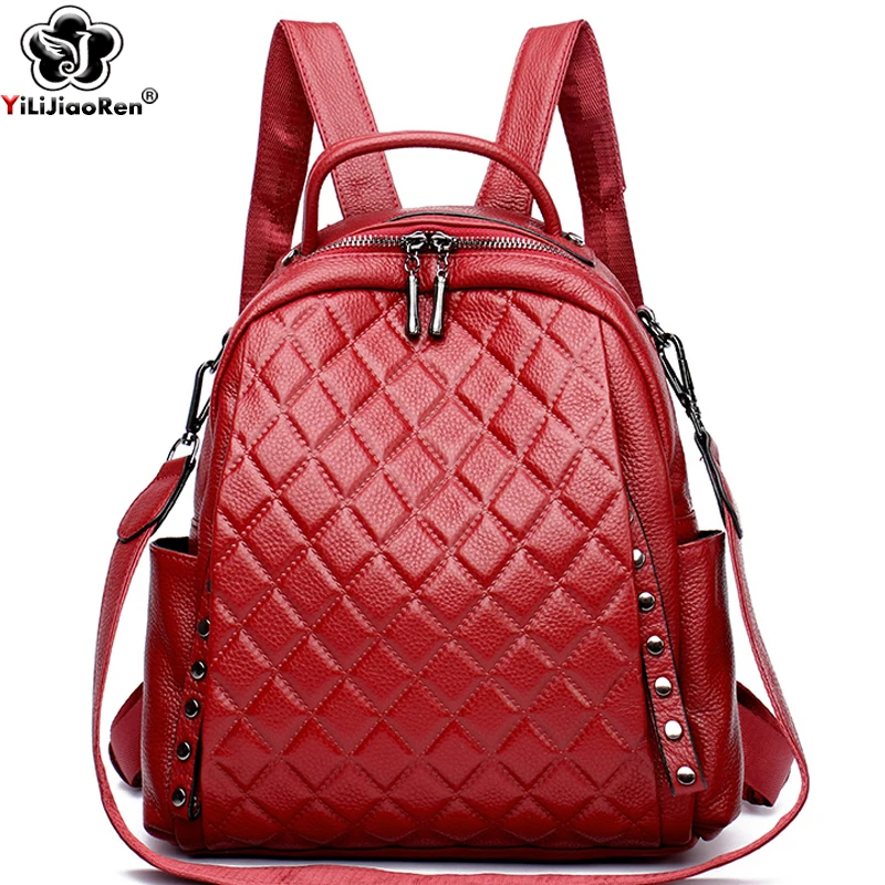 Luxury Bags Leather - Mochila De Cuero genuino para mujer,