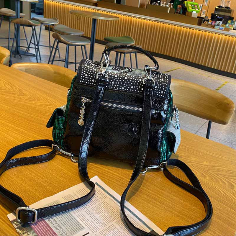 Mochila De Cuero PU con diaman - Luxury Bags Leather reseña y precio